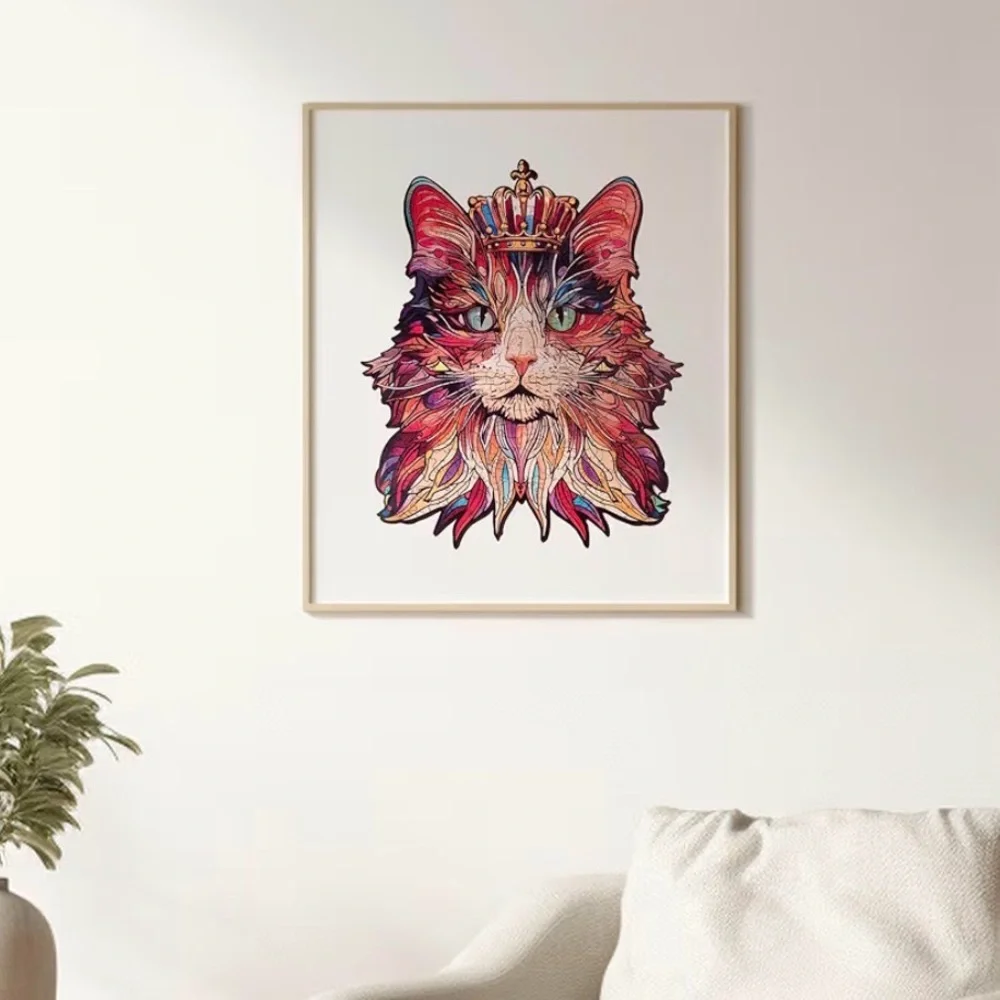 NWT Rowood Wooden Cat King Jigsaw Puzzle for Young Adults 14+